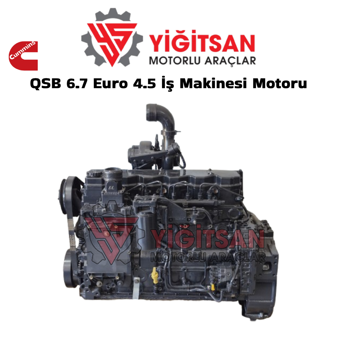 Cummins QSB 6.7 Euro 4.5 İş Makinesi Sandık Motor / Revizyonlu Motor