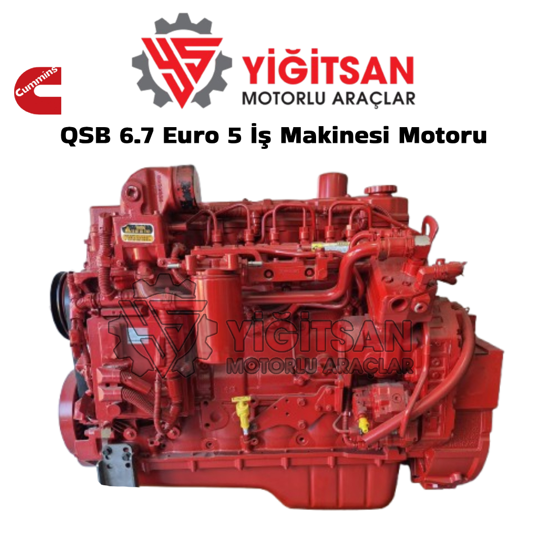 Cummins QSB 6.7 Euro 5 İş Makinesi Sandık Motor / Revizyonlu Motor